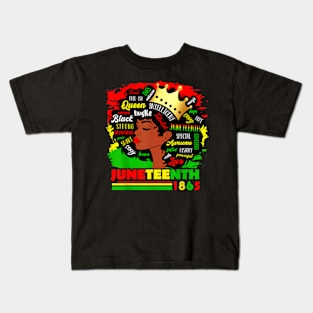 Juneteenth 1865 Pride Celebrate Black Women African American Kids T-Shirt